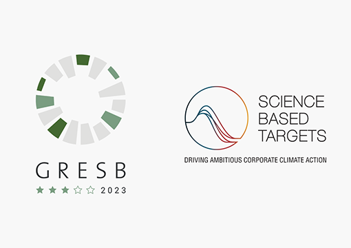 GRESB2023ロゴ、SCIENCE BASED TARGETSロゴ