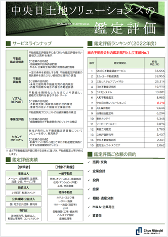 中央日土地ソリューションズの不動産鑑定評価